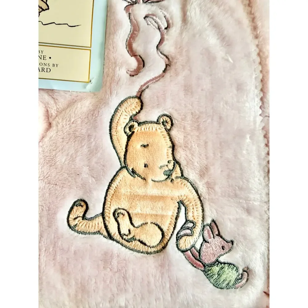 Pooh Bear Collection Winnie The Pooh Pink Baby 2 pc Blanket 30